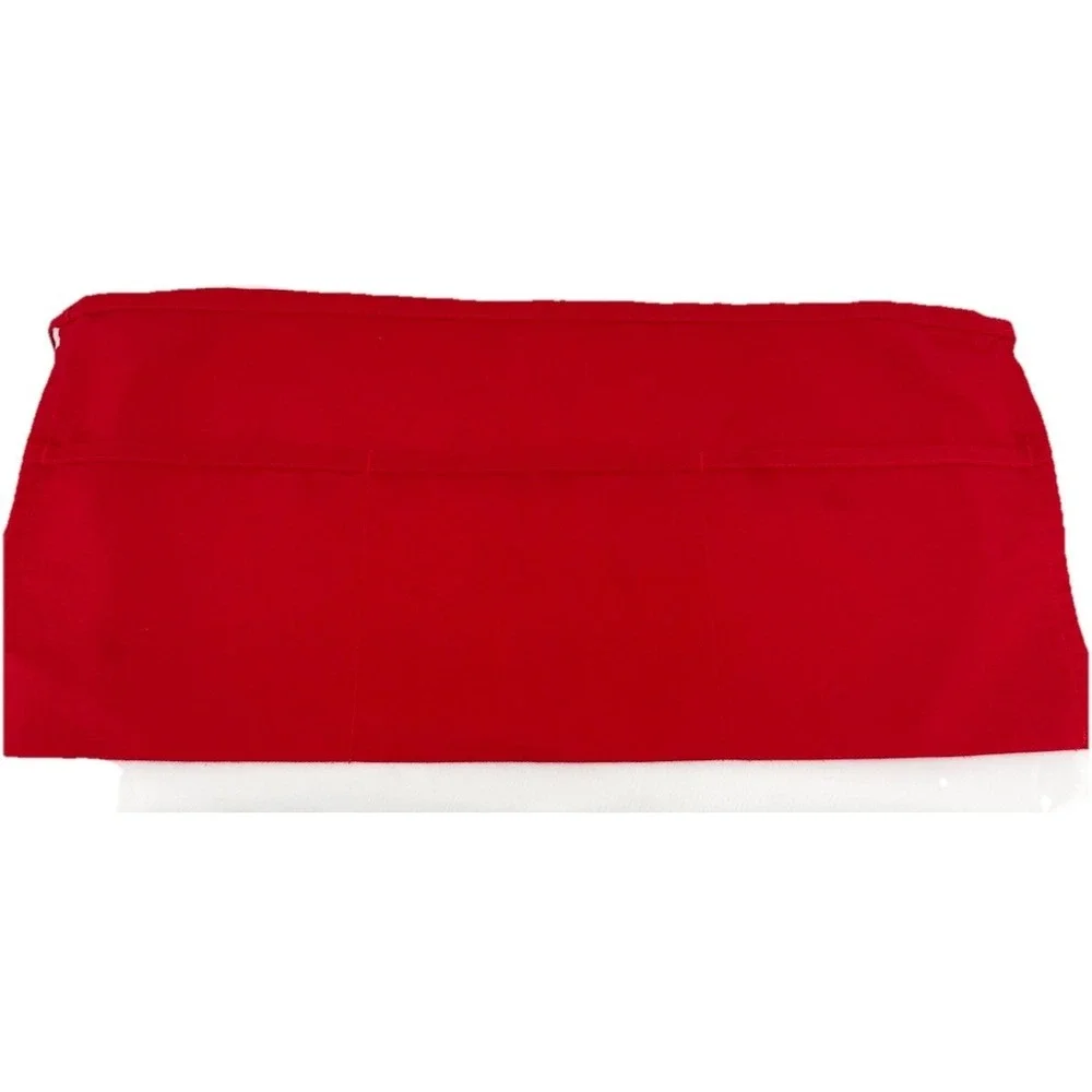 6 Pack‎ Short Waist Aprons 3 Pockets - Red Waitress Waiter Server Gently Used